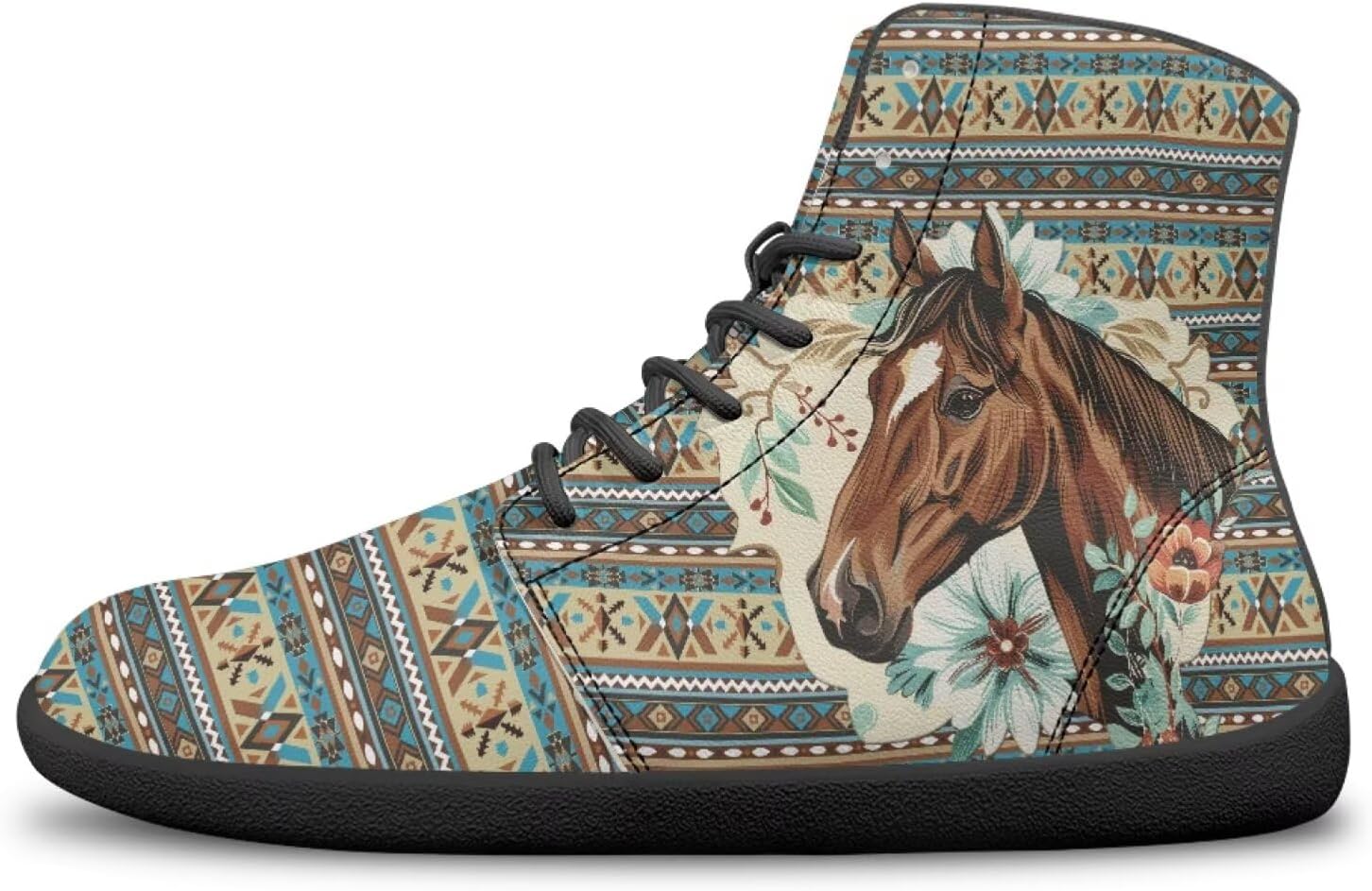 

Женские и мужские высокие кроссовки-босоножки на шнуровке с противоскользящей подошвой для ходьбы Bychecar, Western Horse