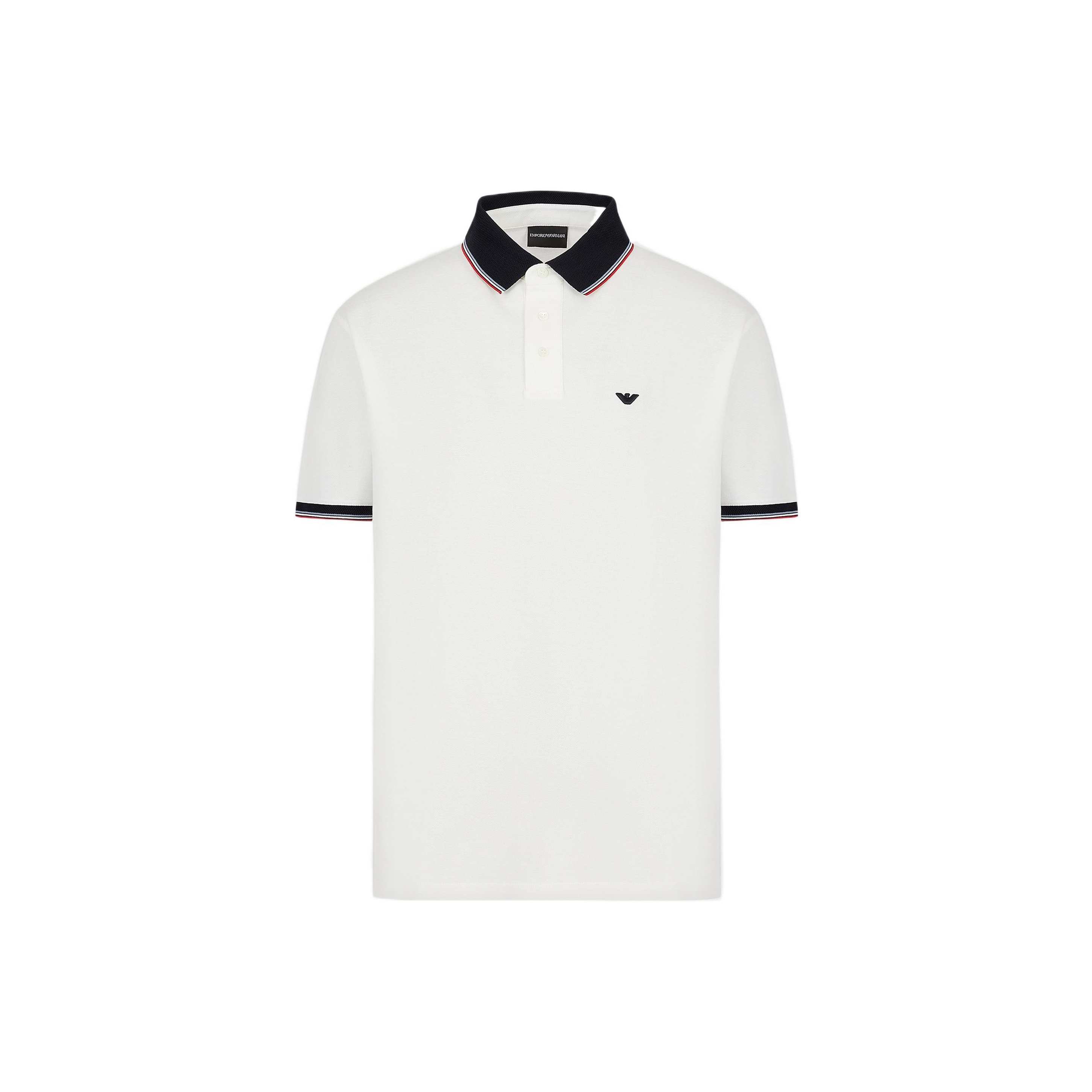 

EMPORIO ARMANI SS23 Polo Shirt Men's Ecru, Бежевый, EMPORIO ARMANI SS23 Polo Shirt Men's Ecru