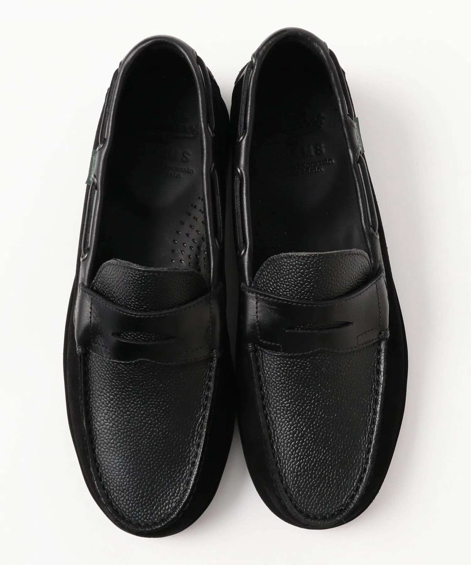 Мужские кожаные лоферы Paraboot Corsica тёмно-коричневые — фото 4