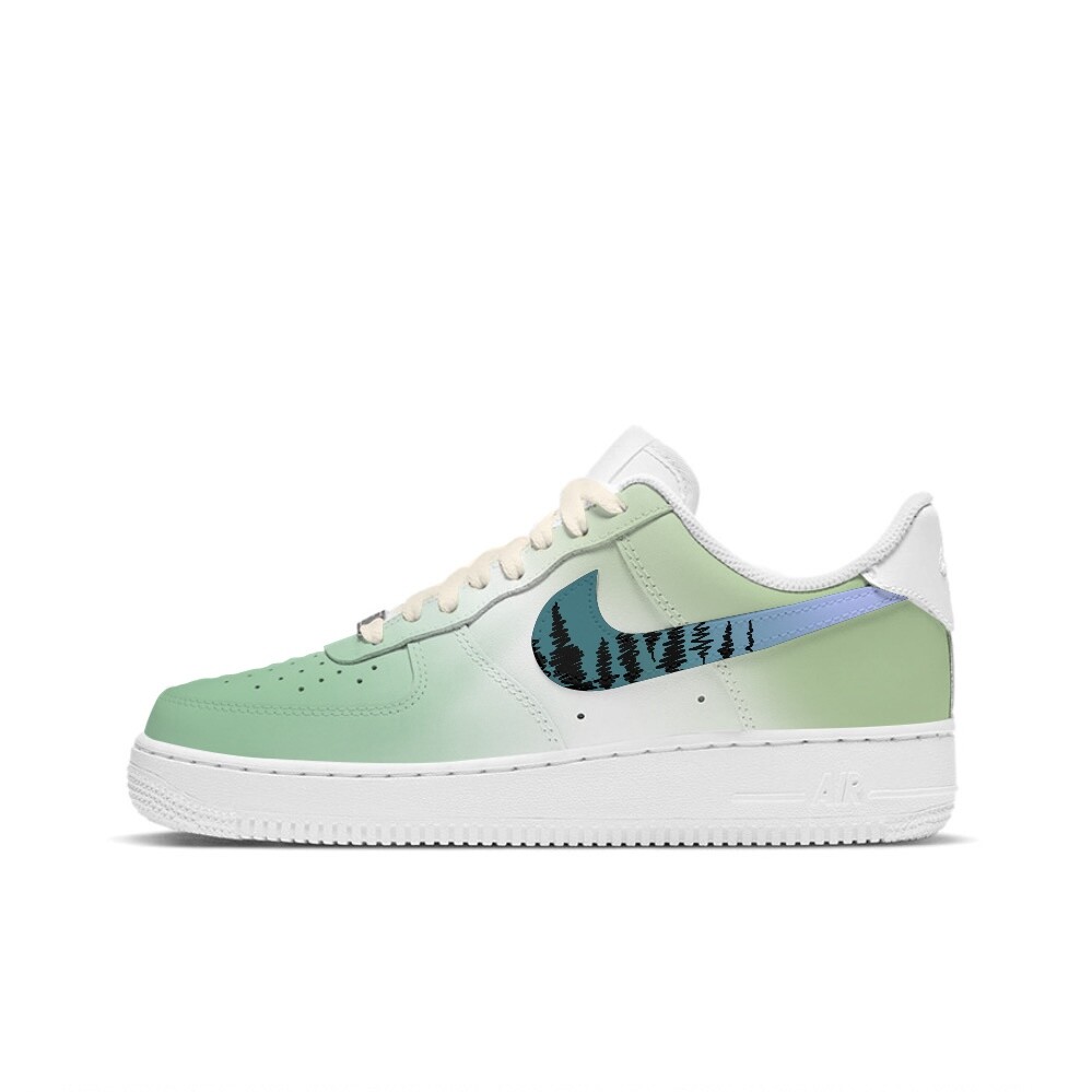 

Кроссовки Nike Air Force 1 Skateboard Shoes Women's Low-Top White Green, Зеленый, Кроссовки Nike Air Force 1 Skateboard Shoes Women's Low-Top White Green