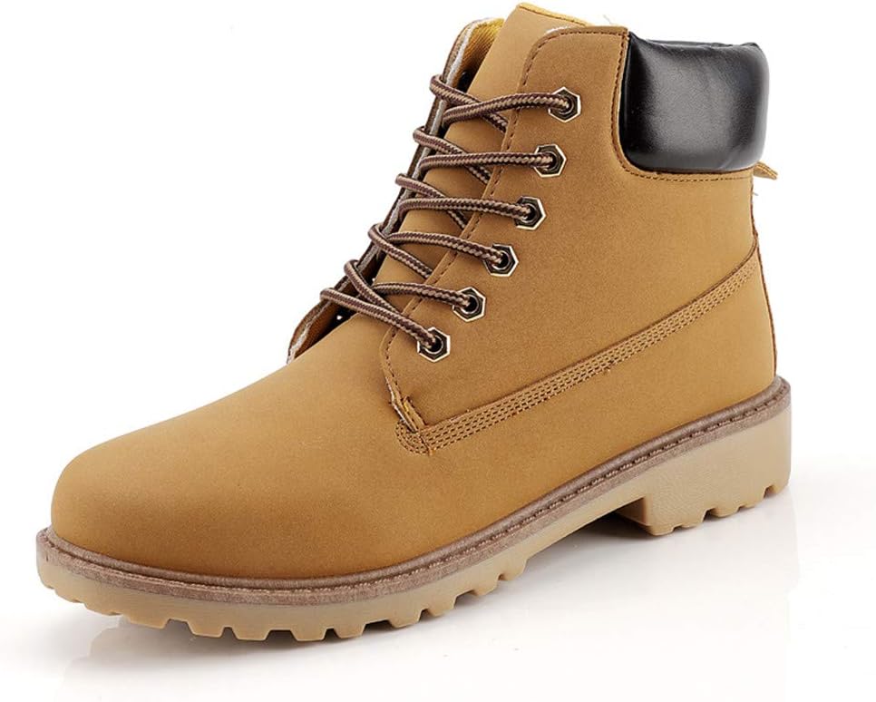 

LEADER SHOW Мужские повседневные ботинки Классические высокие ботинки с защитой для улицы Нескользящие, желтый