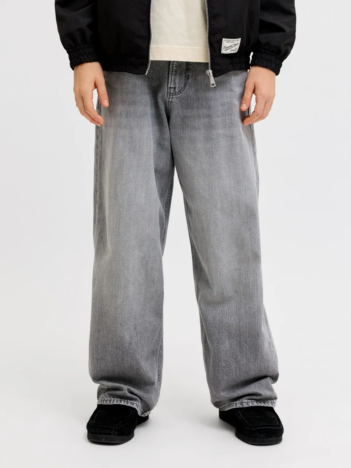 Широкие джинсы 'JJIDAVE' Jack & Jones Junior, Black — фото 3