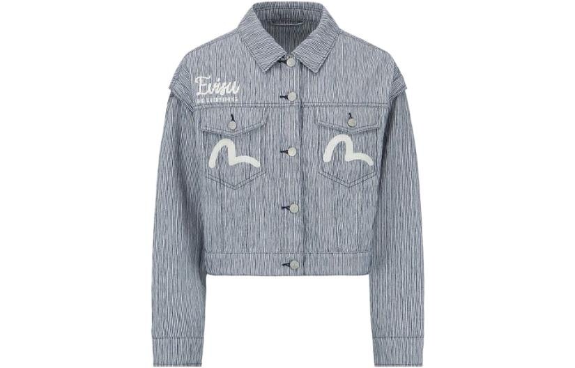 

Джинсовая куртка женская светло-голубая Evisu