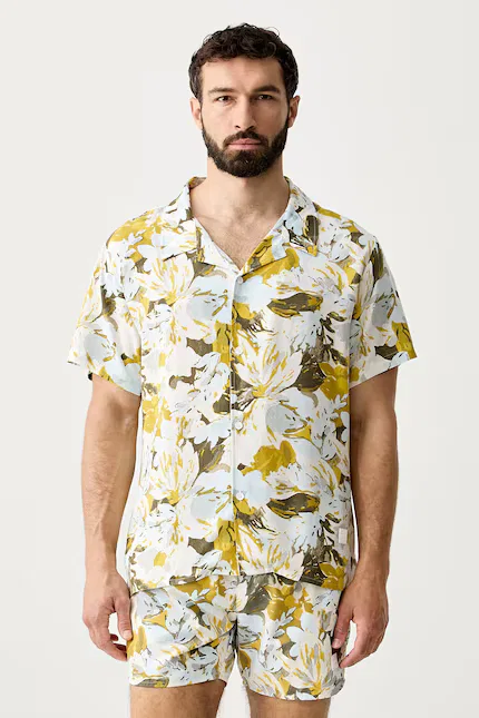Пляжная рубашка Beach Shirt BOSS, желтый