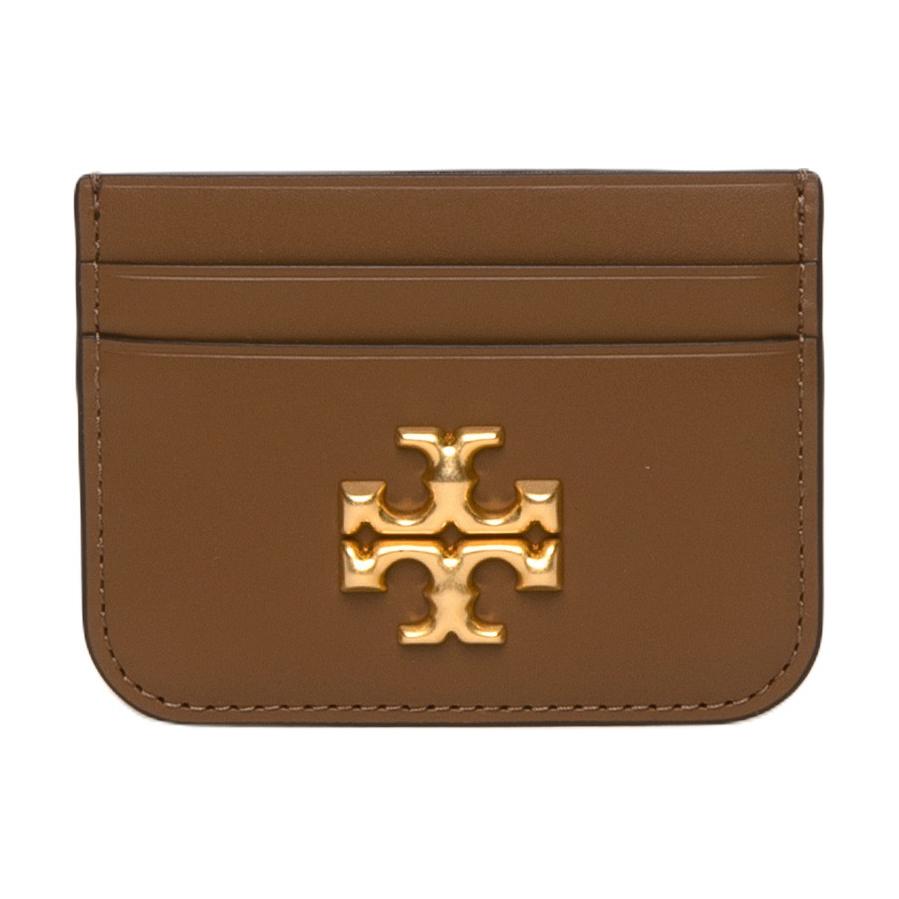 

TORY BURCH Кожаный картхолдер унисекс лосиный коричневый
