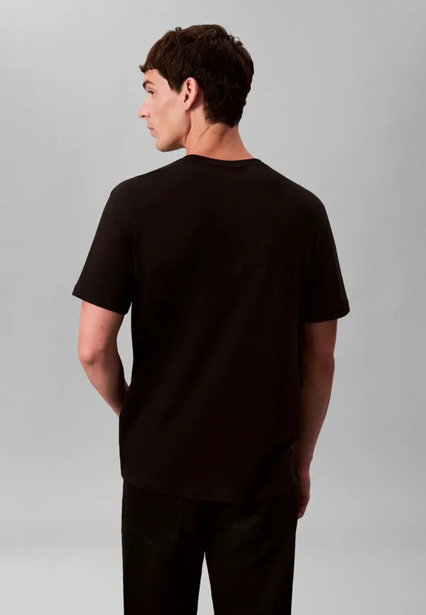 Футболка с круглым вырезом, базовая футболка Calvin Klein, Black — фото 3