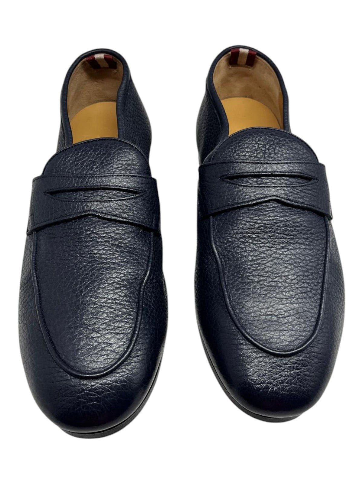 Мужские мокасины Bally Plumy 6300443 из зернистой телячьей кожи Midnight — фото 3