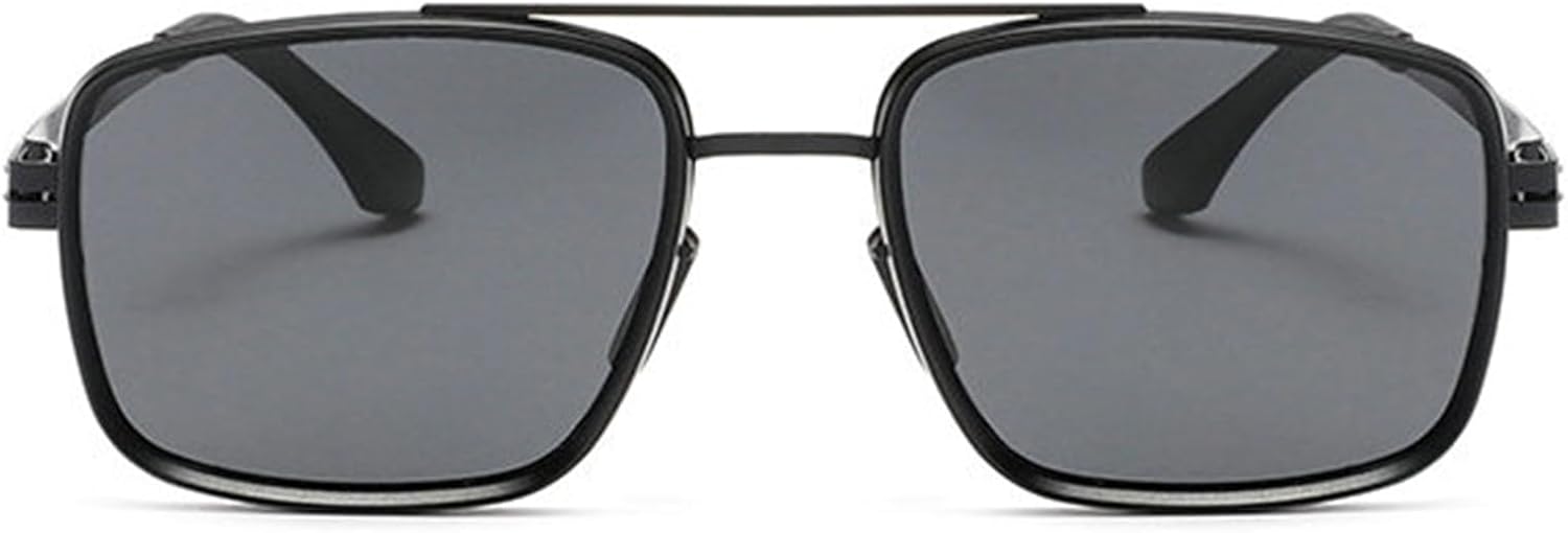 

Солнцезащитные очки Willochra Retro Double beam Square Pilot для женщин, модные градиентные очки с защитой от УФ-излучения UV400 для мужчин, в стиле панк, популярные зеленые солнцезащитные очки, C1