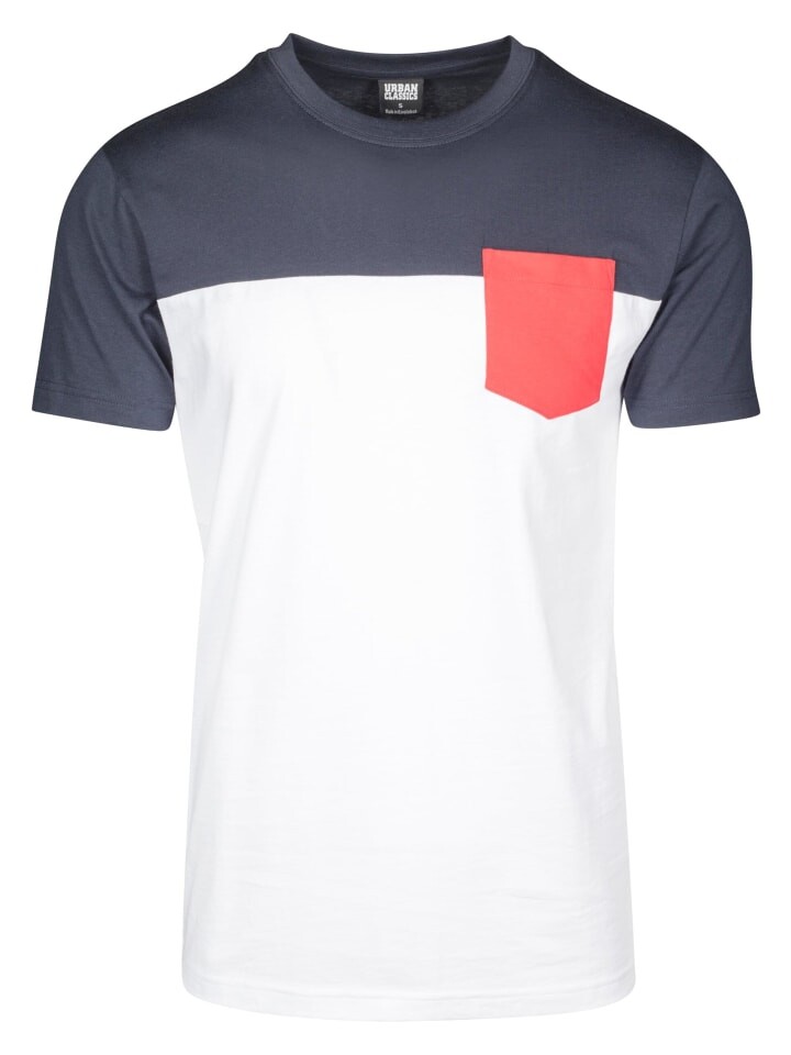 

Футболка Urban Classics, цвет white/navy/fire red, Серый, Футболка Urban Classics, цвет white/navy/fire red