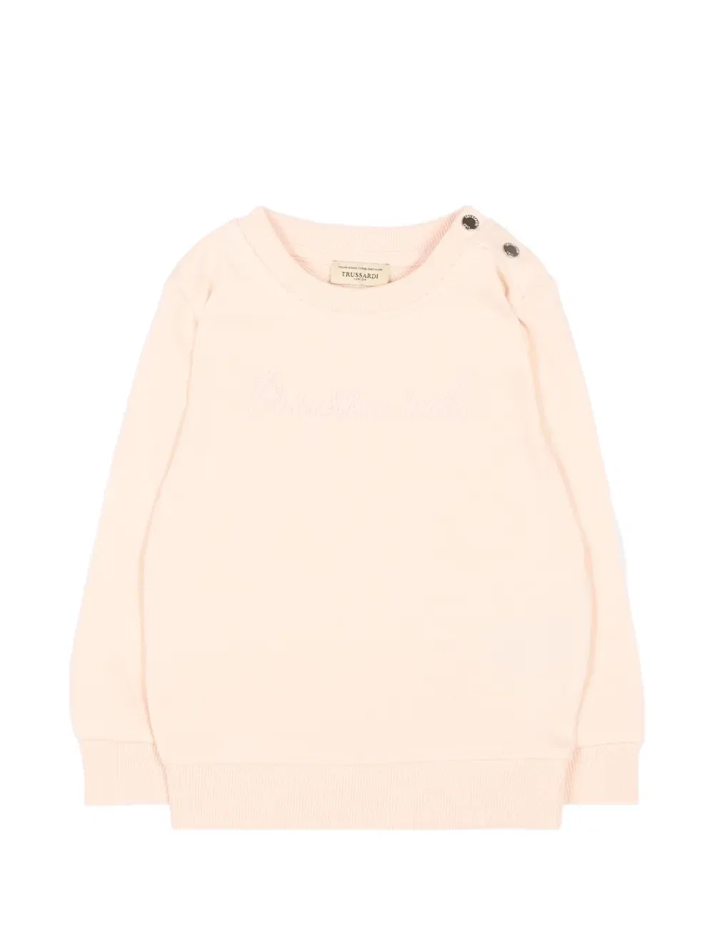 Свитшот с круглым вырезом и длинными рукавами Trussardi Junior, розовый