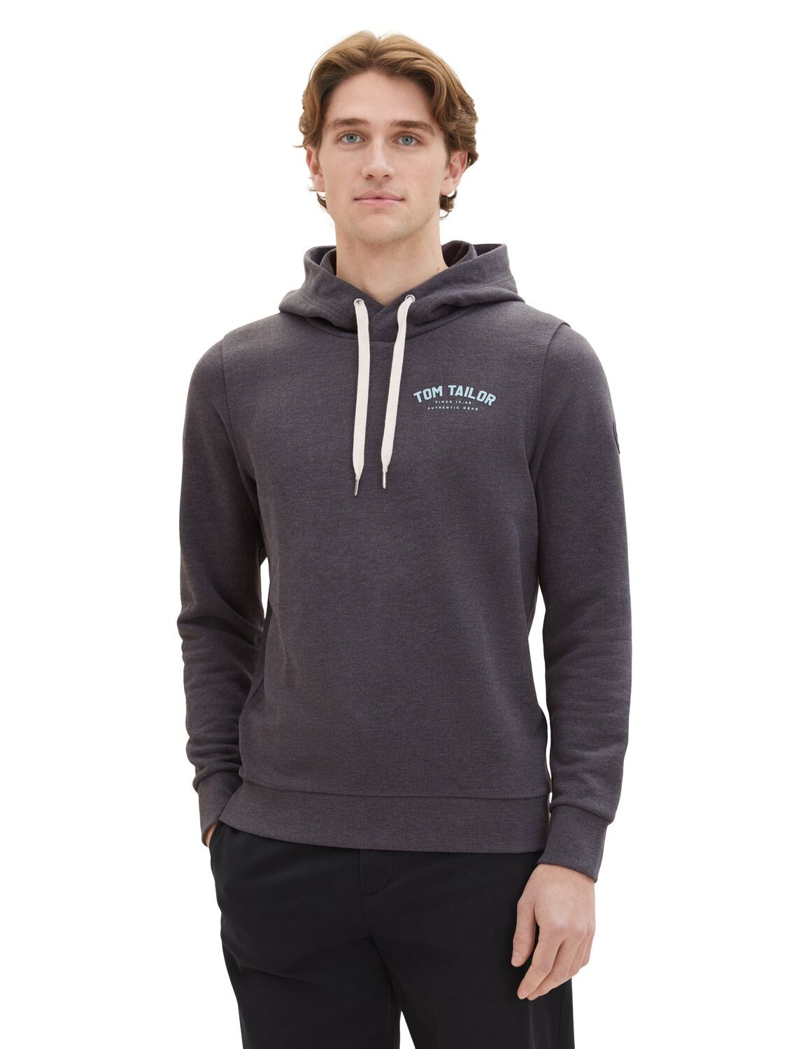 

Толстовка Tom Tailor LOGO HOODIE, серый