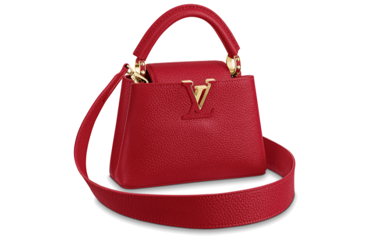 

LOUIS VUITTON Сумка из телячьей кожи через плечо мини женская ярко-красная