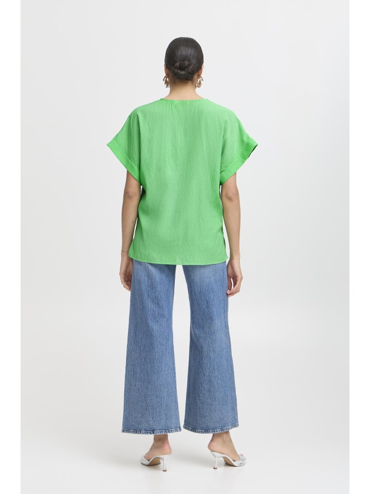 

Блузка с короткими рукавами BYIBEEN, классический крой, цвет Ming Green b. young