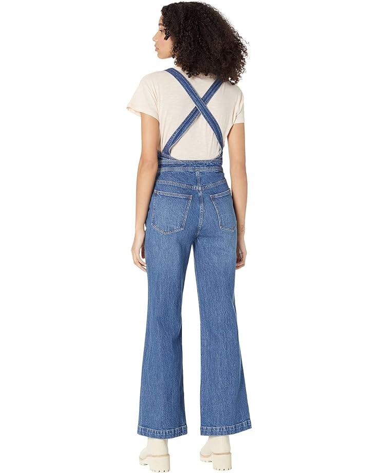 

Брюки Madewell High-Rise Loose Flare Overalls, цвет Dawes Wash
