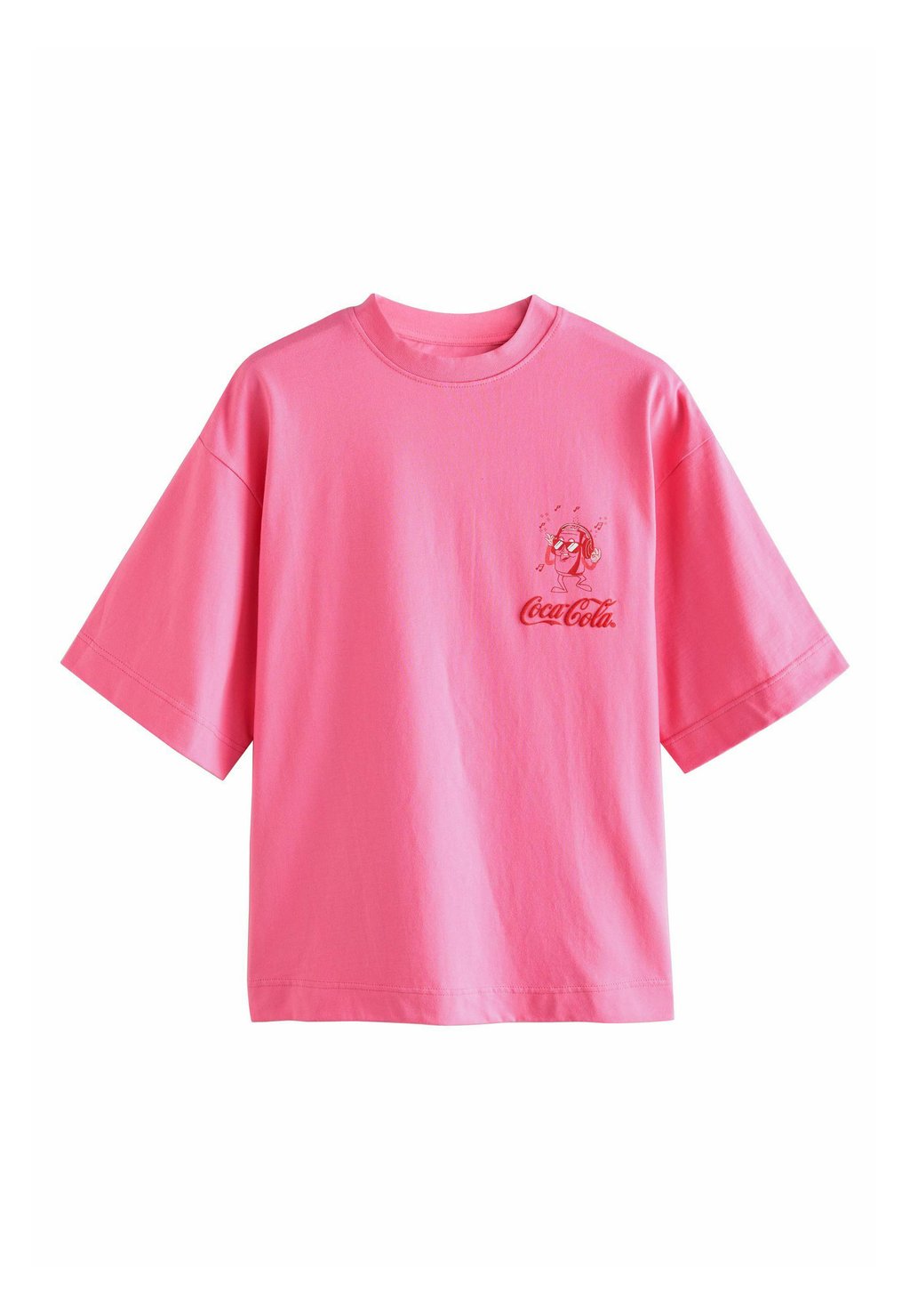 

Футболка с принтом OFFICIAL COCA COLA LICENCE GRAPHIC CREW NECK Next, розовый