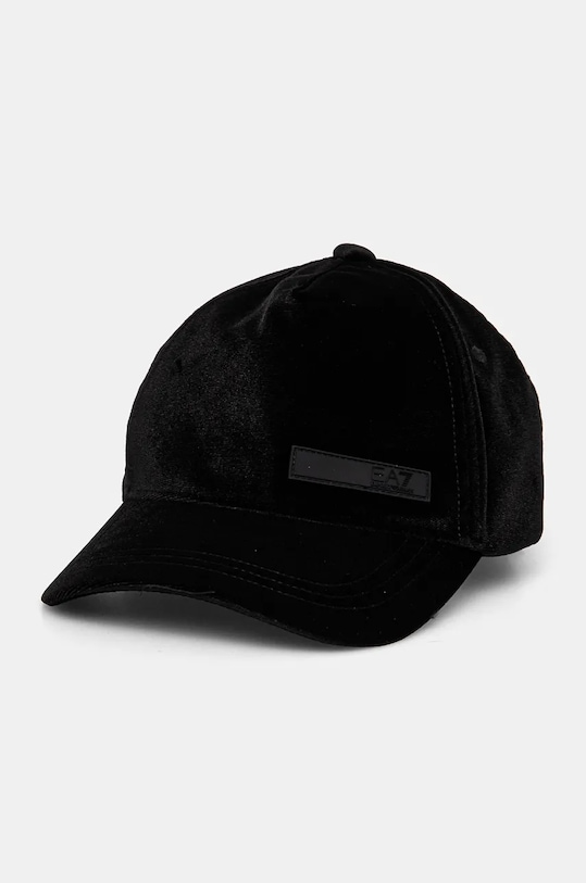 

Хлопковая кепка с козырьком Ea7 Emporio Armani, черный