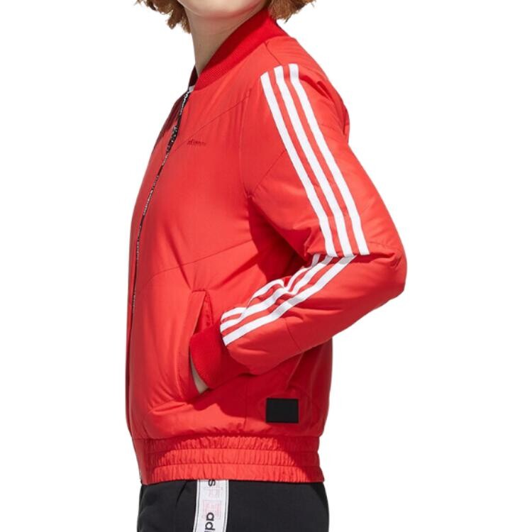 Стеганая куртка женская светло-алая Adidas Neo, цвет Light Scarlet — фото 3