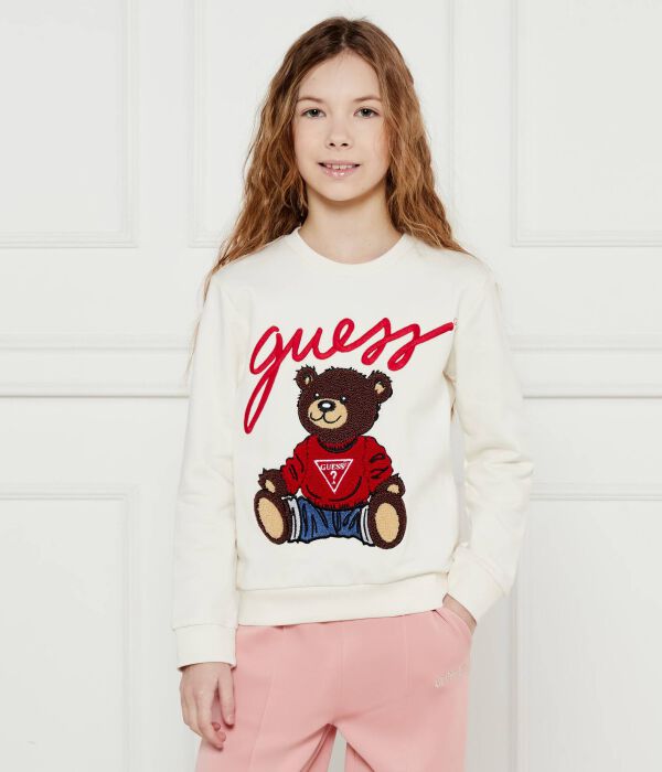 

Толстовка детская Guess с медведем, экрю