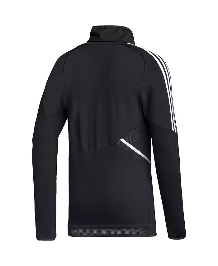 Мужская черная теплая толстовка-разминка Real Salt Lake COLD.RDY с рукавом реглан adidas — фото 2
