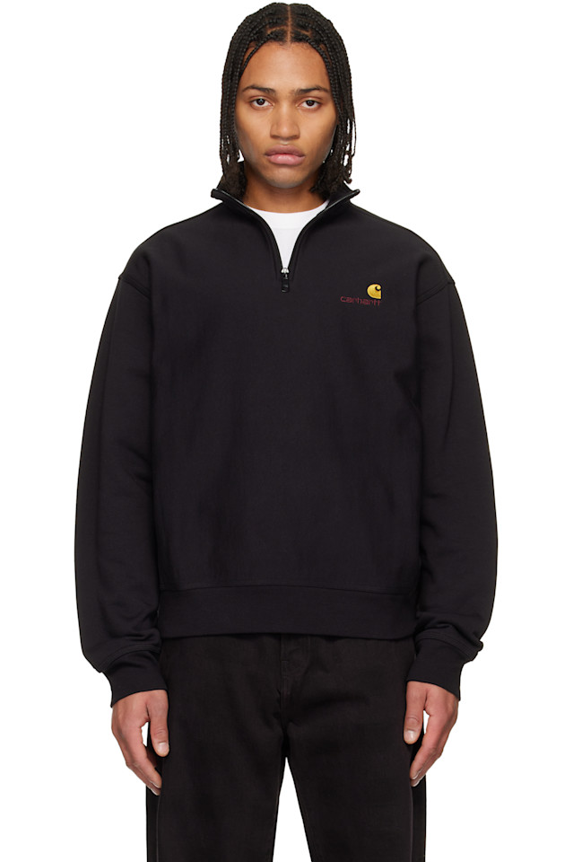 

Carhartt Work In Progress Толстовка с застежкой-молнией до середины груди и надписью в американском стиле