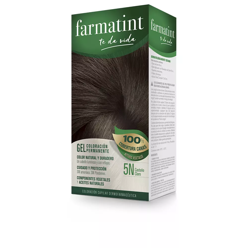

Краска для волос Farmatint gel coloración permanente Farmatint, цвет 5n-castaño claro, 5 шт.
