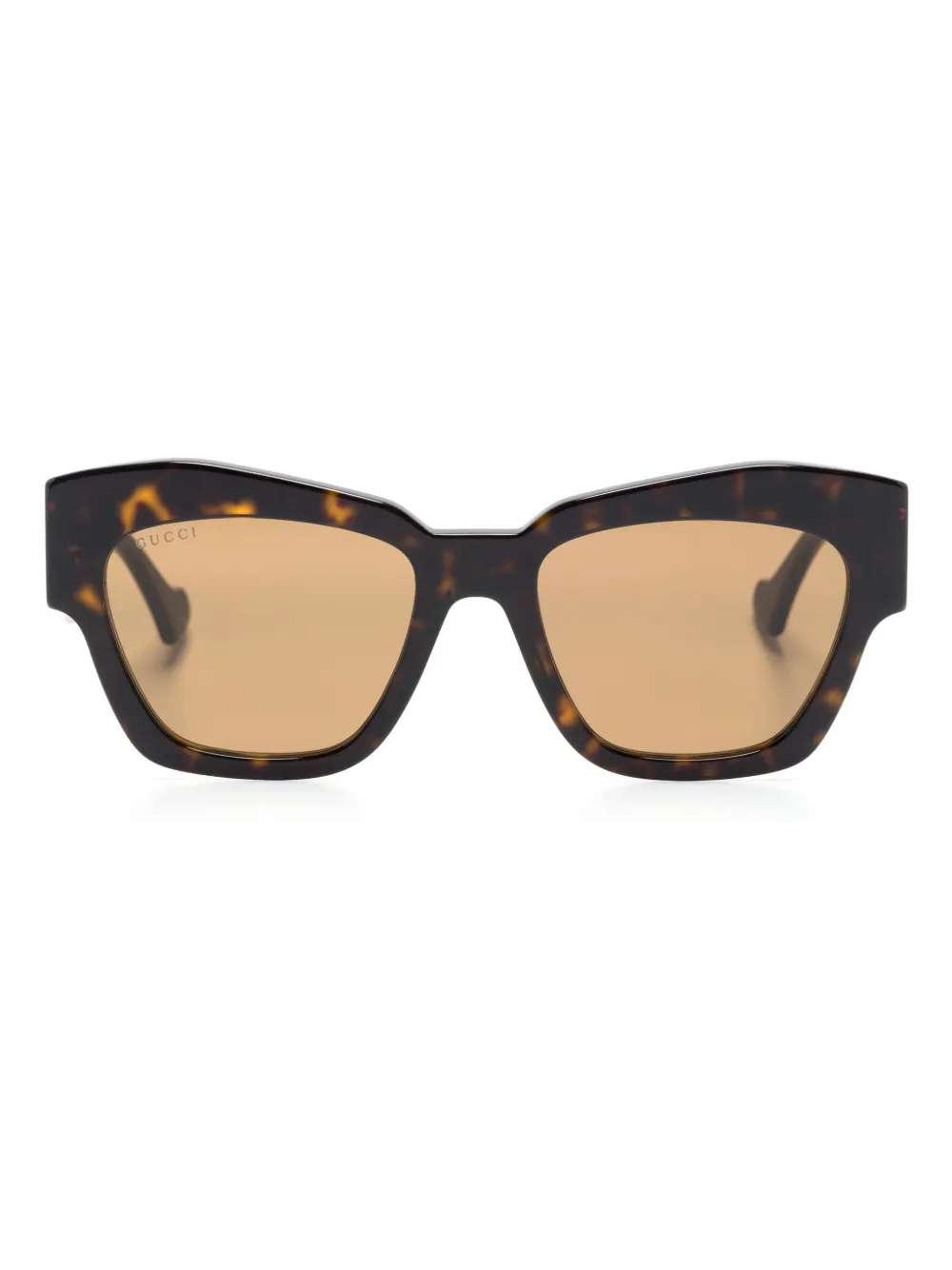 

Солнцезащитные очки в массивной оправе с логотипом Gucci Eyewear, коричневый