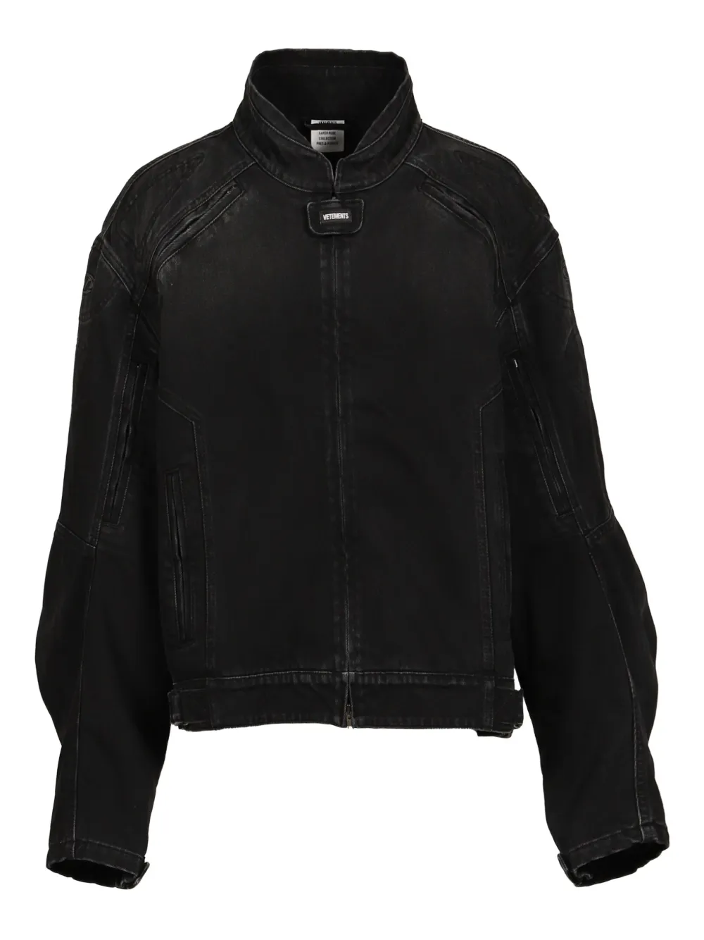 

Джинсовая куртка с контрастными вставками VETEMENTS, черный