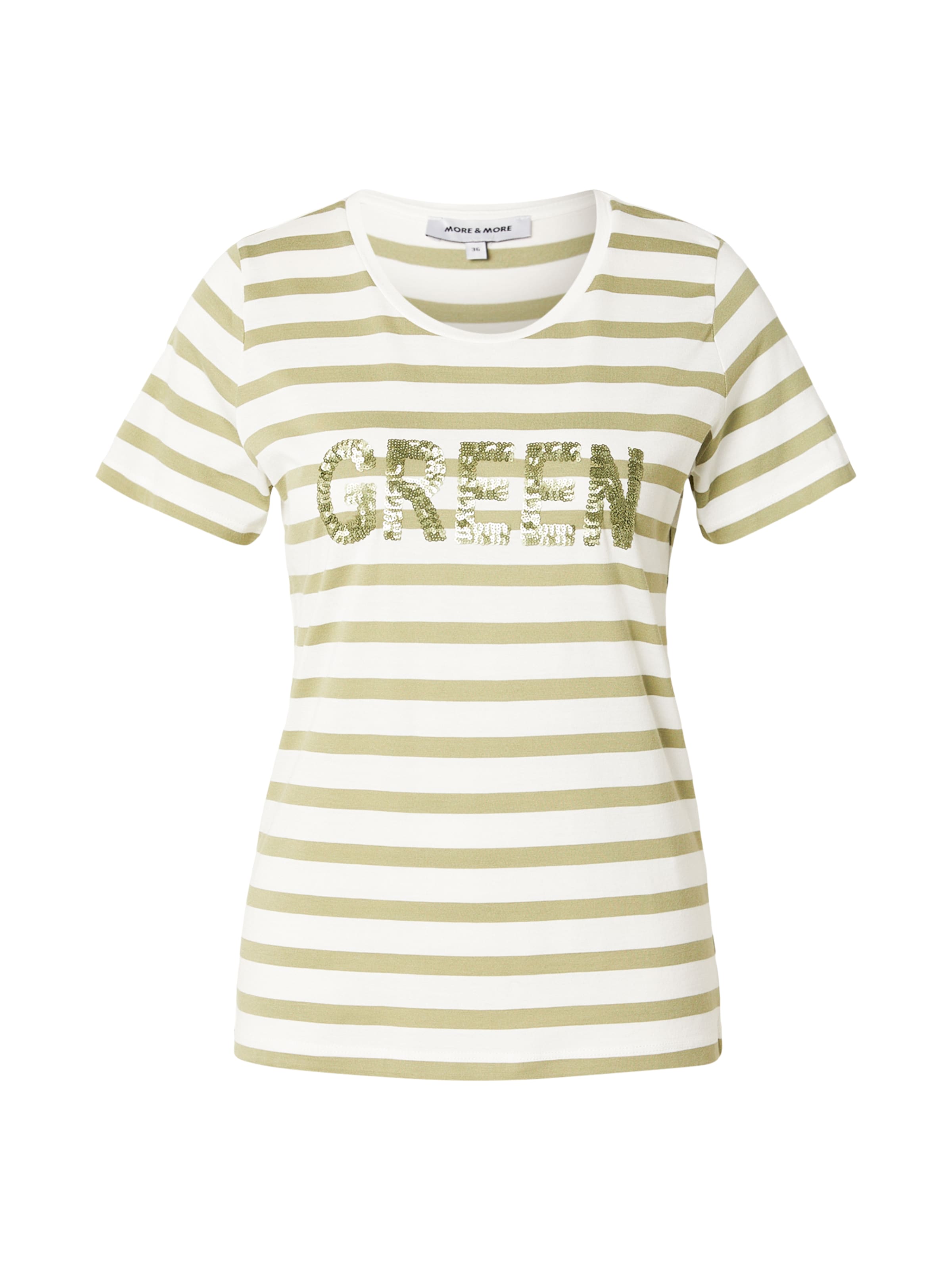 

MORE & MORE Футболка в цвете Green, Off White