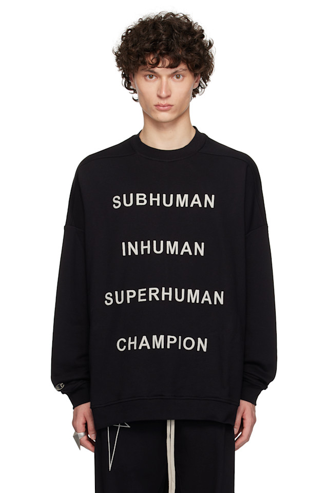 

Чемпион джамбо свитшот Rick Owens, черный