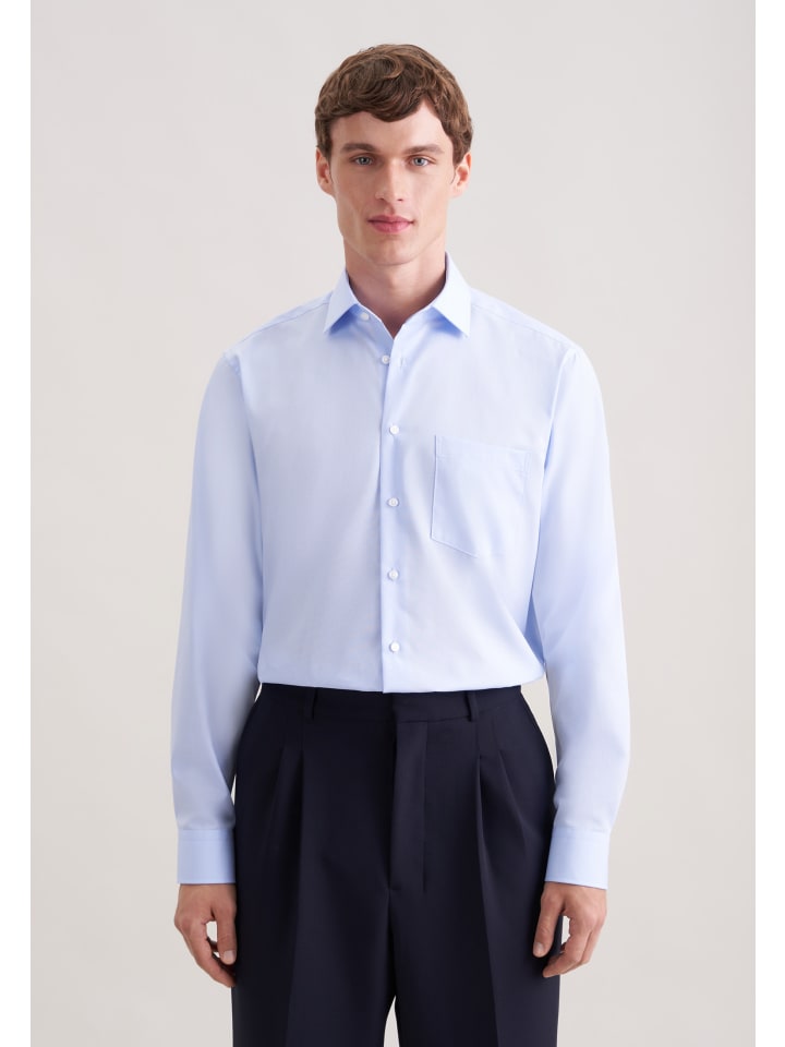 

Seidensticker Деловая рубашка, стандартный размер, светло-голубого цвета