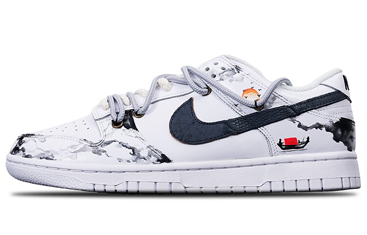 

Кроссовки Nike Dunk Skateboard Shoes Women's Low-Top Black White Red