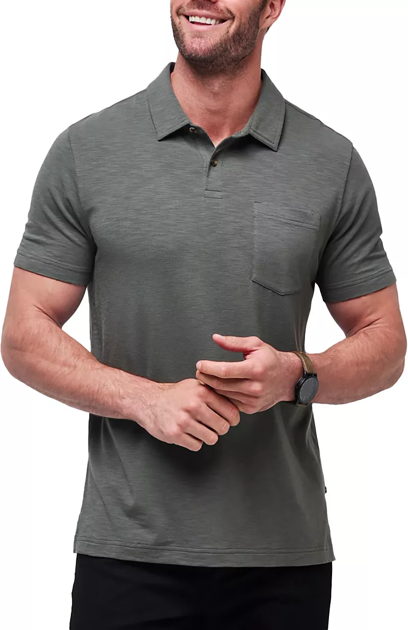 

Мужская футболка-поло для гольфа TravisMathew Cloud, темно-оливковый