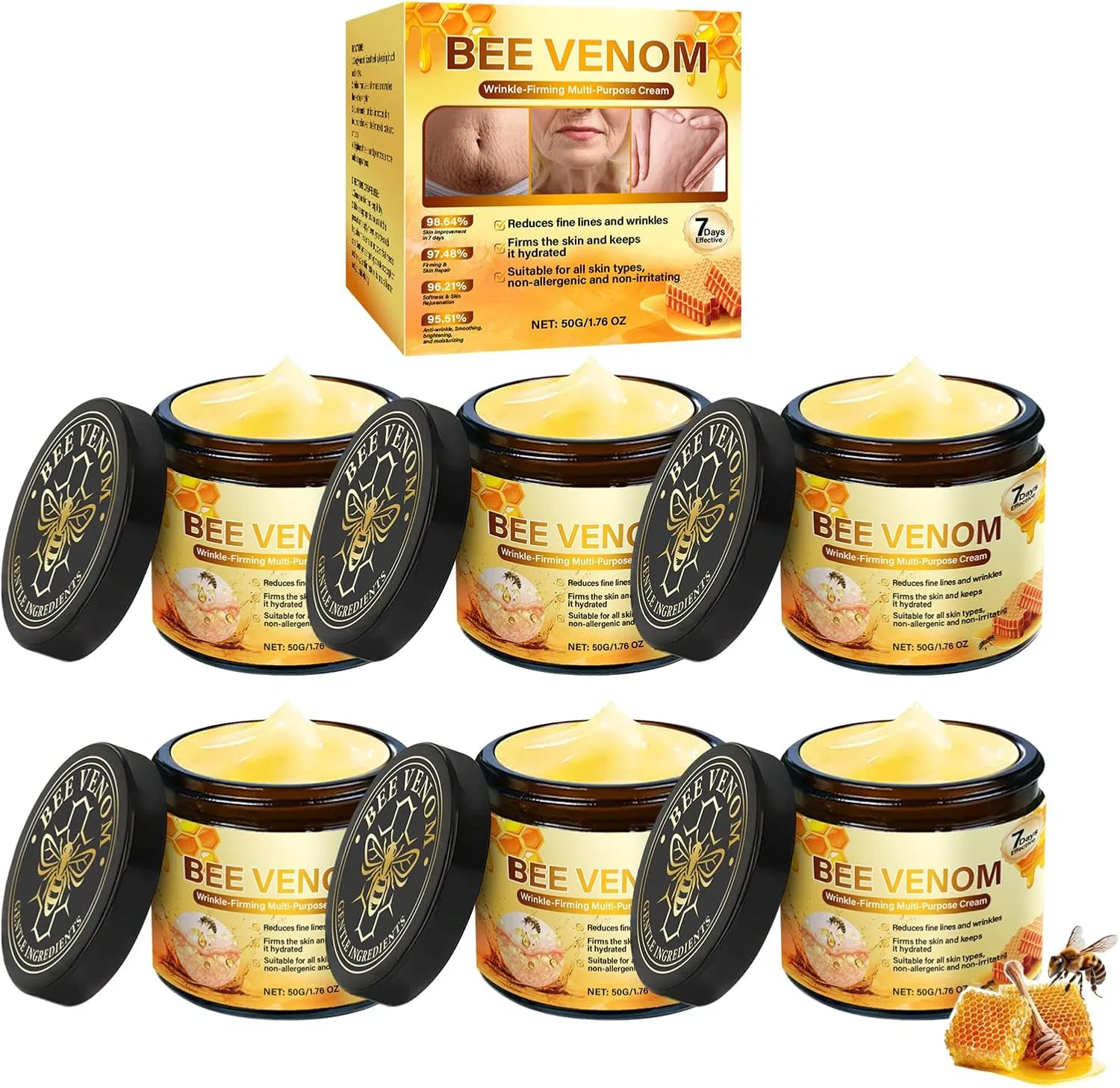 Крем для тела Bee Venom Skin Firming Cream SKZKK 6 шт 50 г