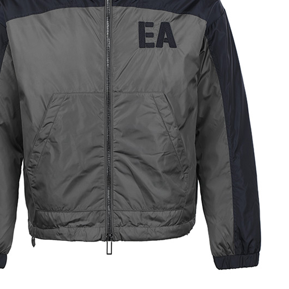 

Куртка с вышитым логотипом EMPORIO ARMANI, тёмно-серый