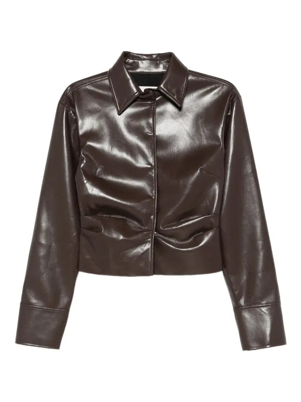 

Рубашка с присборенной талией Nanushka, коричневый