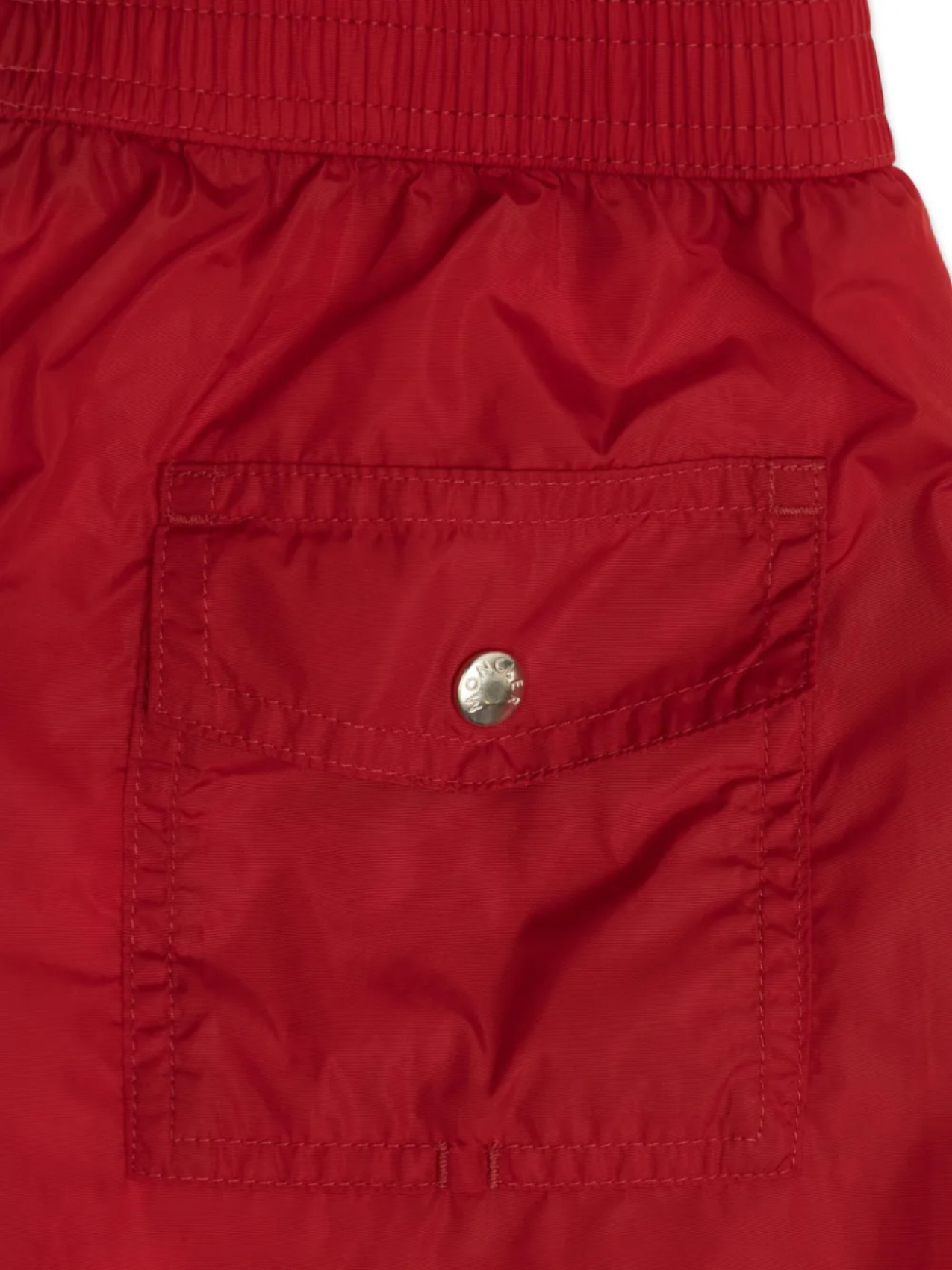 Шорты для плавания с трехцветной отделкой Moncler Enfant, красный — фото 3