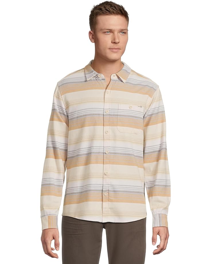 

Мужская футболка Hurley Portland Stripe Strch Flnnl с длинным рукавом, White, Белый, Мужская футболка Hurley Portland Stripe Strch Flnnl с длинным рукавом, White