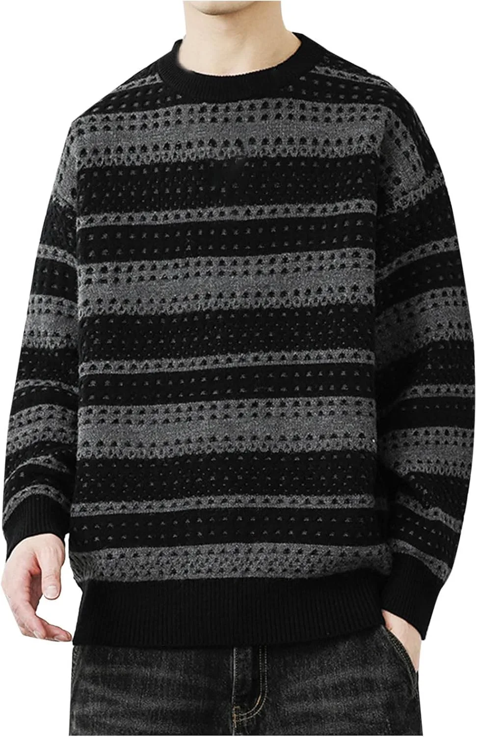 

Свитер мужской в полоску Vintage Crewneck Colorblock Cambkatl