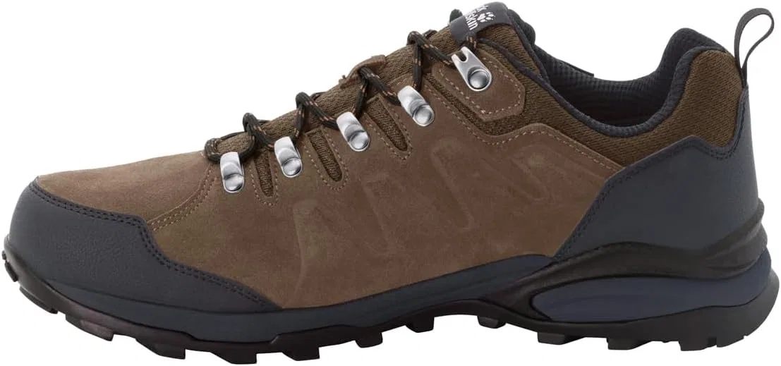 Мужские прогулочные туфли Jack Wolfskin Refugio Texapore Low M, Brown Phantom — фото 3