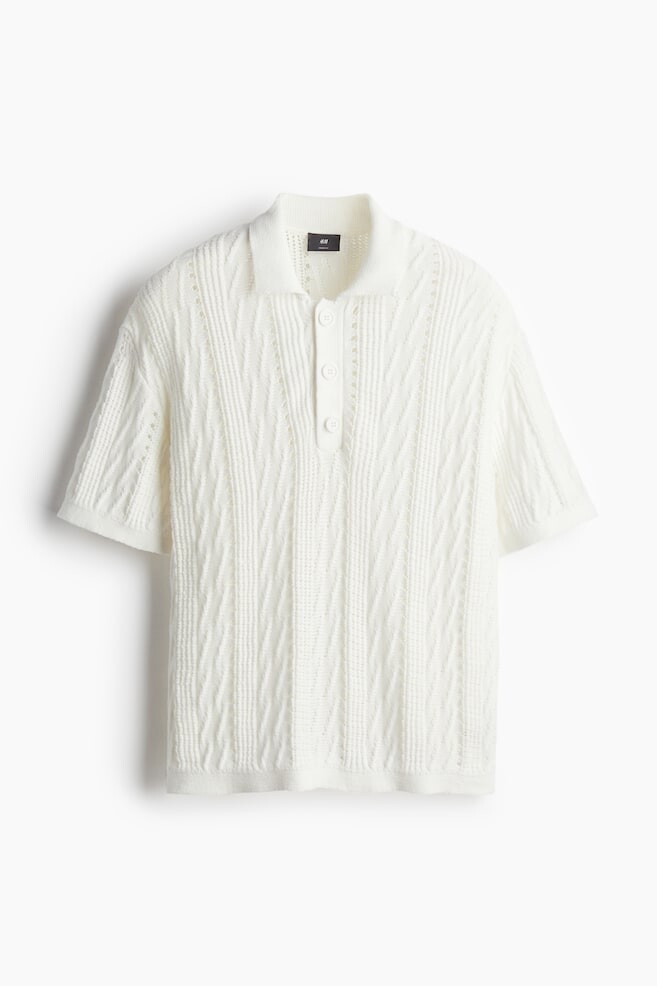 

Хлопковая рубашка-поло H&M, белый