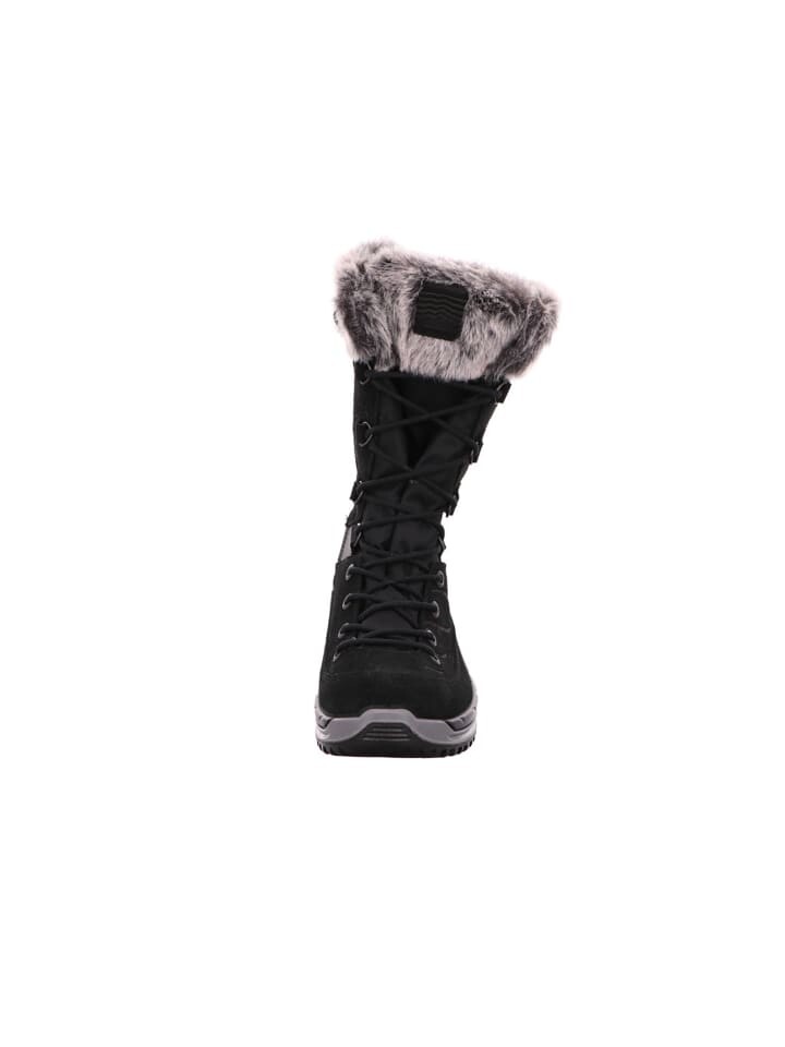 Ботинки женские Lowa Winterstiefeletten высокие с мехом, черный/серый — фото 4