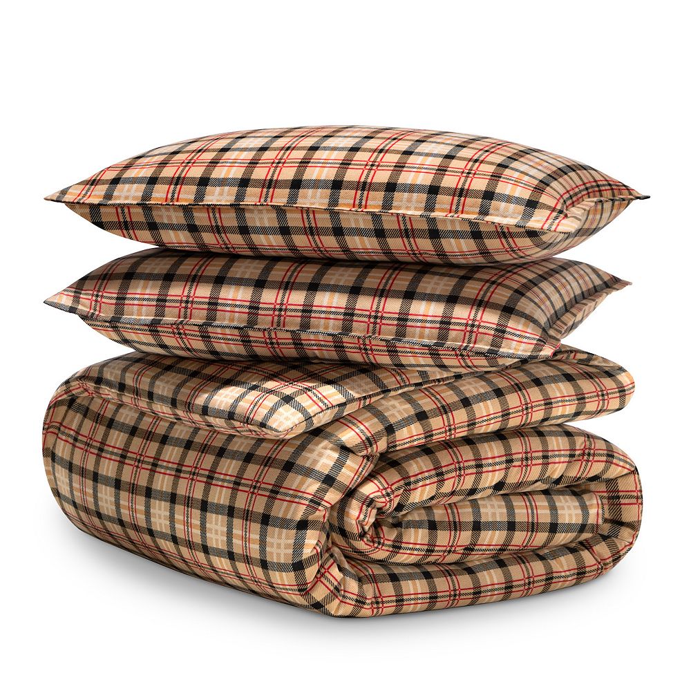 

Комплект пододеяльников из хлопковой фланели Bare Home, цвет Red Lodge Plaid