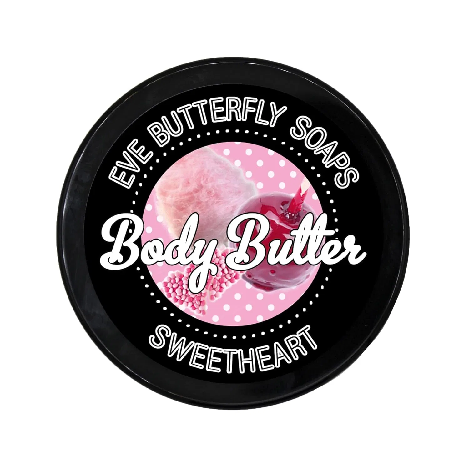 Масло для тела «Sweetheart» с ароматом сахарной ваты 125 г Evebutterflysoaps