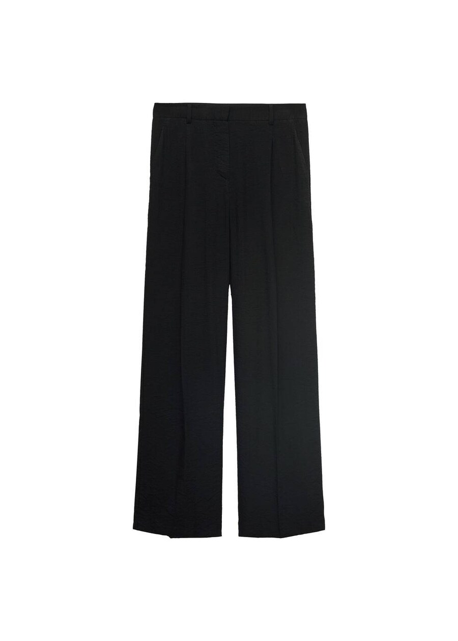 

Широкие брюки со складками спереди MANGO Carla, Black