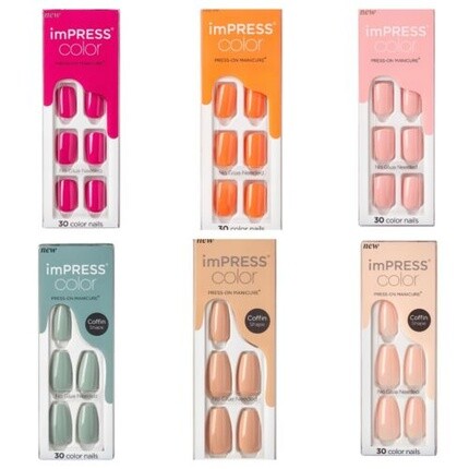 Impress Press-On Manicure Color Nails Pure Fit — доступно несколько цветов, Kiss — фото 4