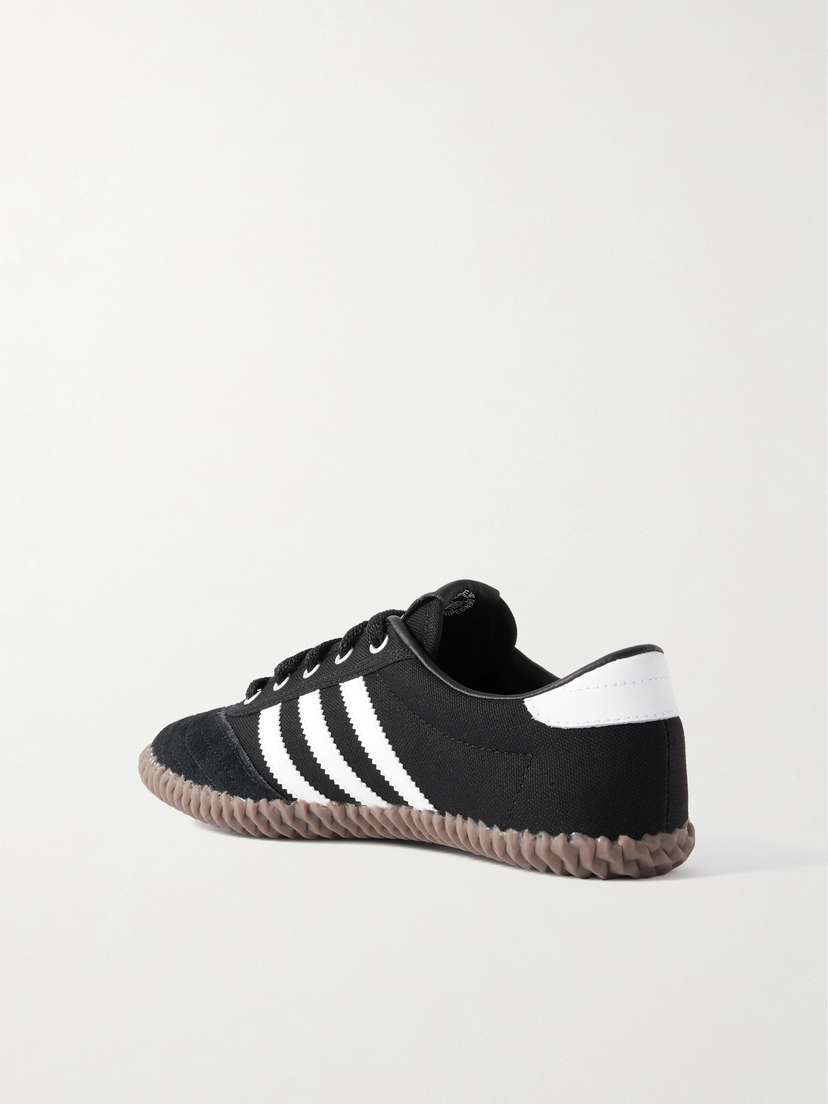 Кроссовки Volley из замши и парусины с кожаной отделкой Adidas Originals, черный — фото 3