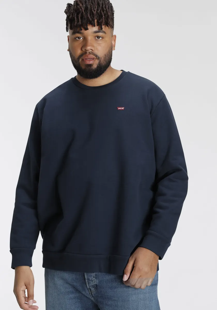 

Толстовка Levi's Plus "BIG ORIGINAL HM CREW" с логотипом в виде крыла летучей мыши, цвет морской волны
