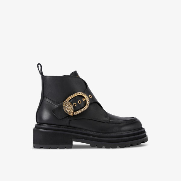 Ботильоны Mayfair из массивной кожи с пряжками Kurt Geiger London, черный