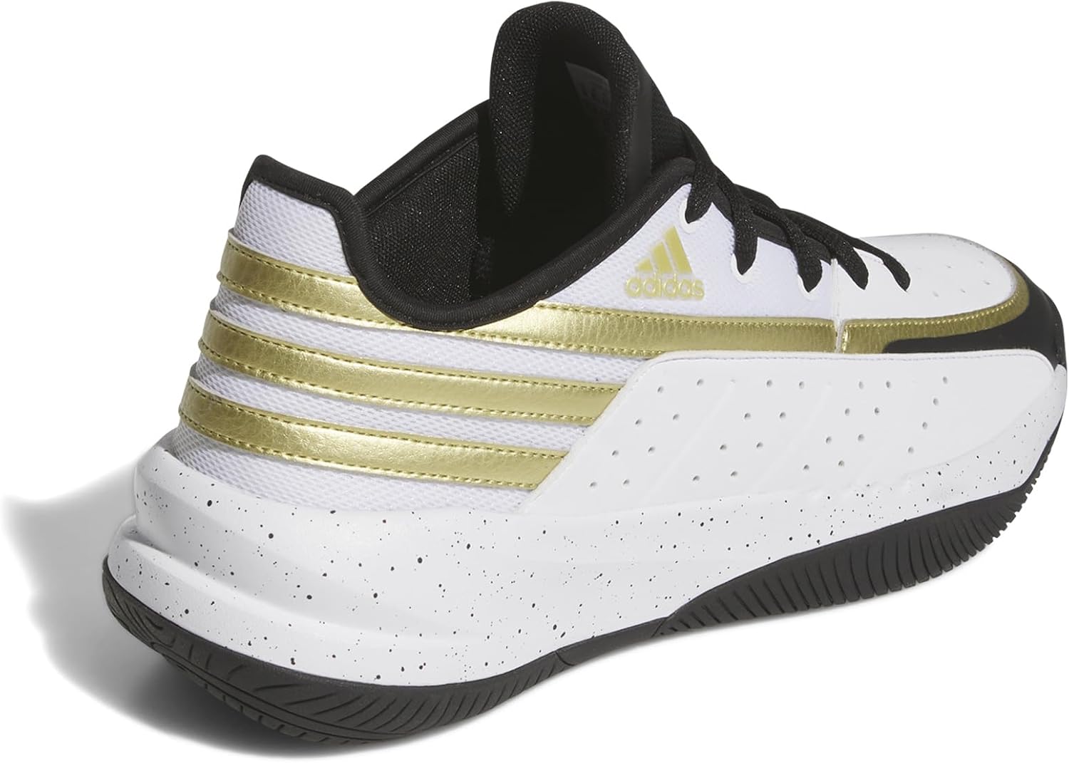 Кроссовки Adidas Унисекс-взрослые Front Court, белый/черный/золотой — фото 3