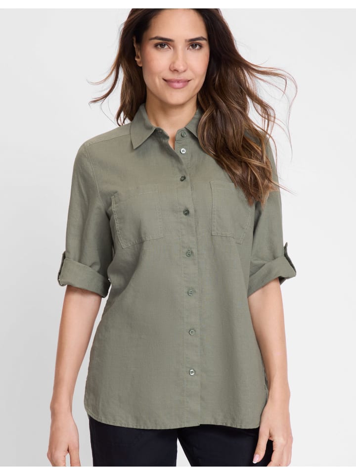 

Блузка Olsen, цвет jungle khaki